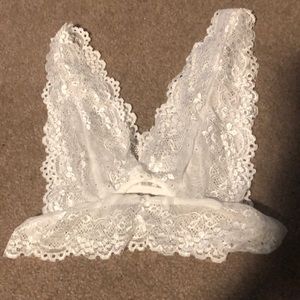 white bralette